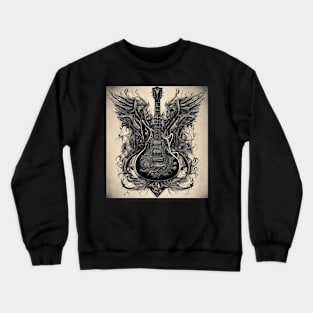 Electric Guitar Art Design Crewneck Sweatshirt